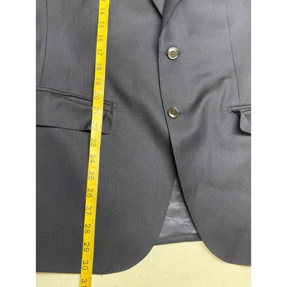 Suitsupply Lazio Navy Pinstripe Blazer Suit Jacket 40R Wool VBC Super 110s Italy